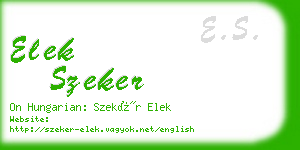 elek szeker business card